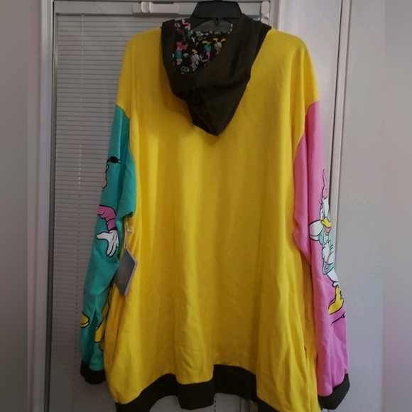Loungefly Disney 100 Mickey & Friends Classic Color Block Hoodie Unisex L NWOT. - Picture 4 of 13